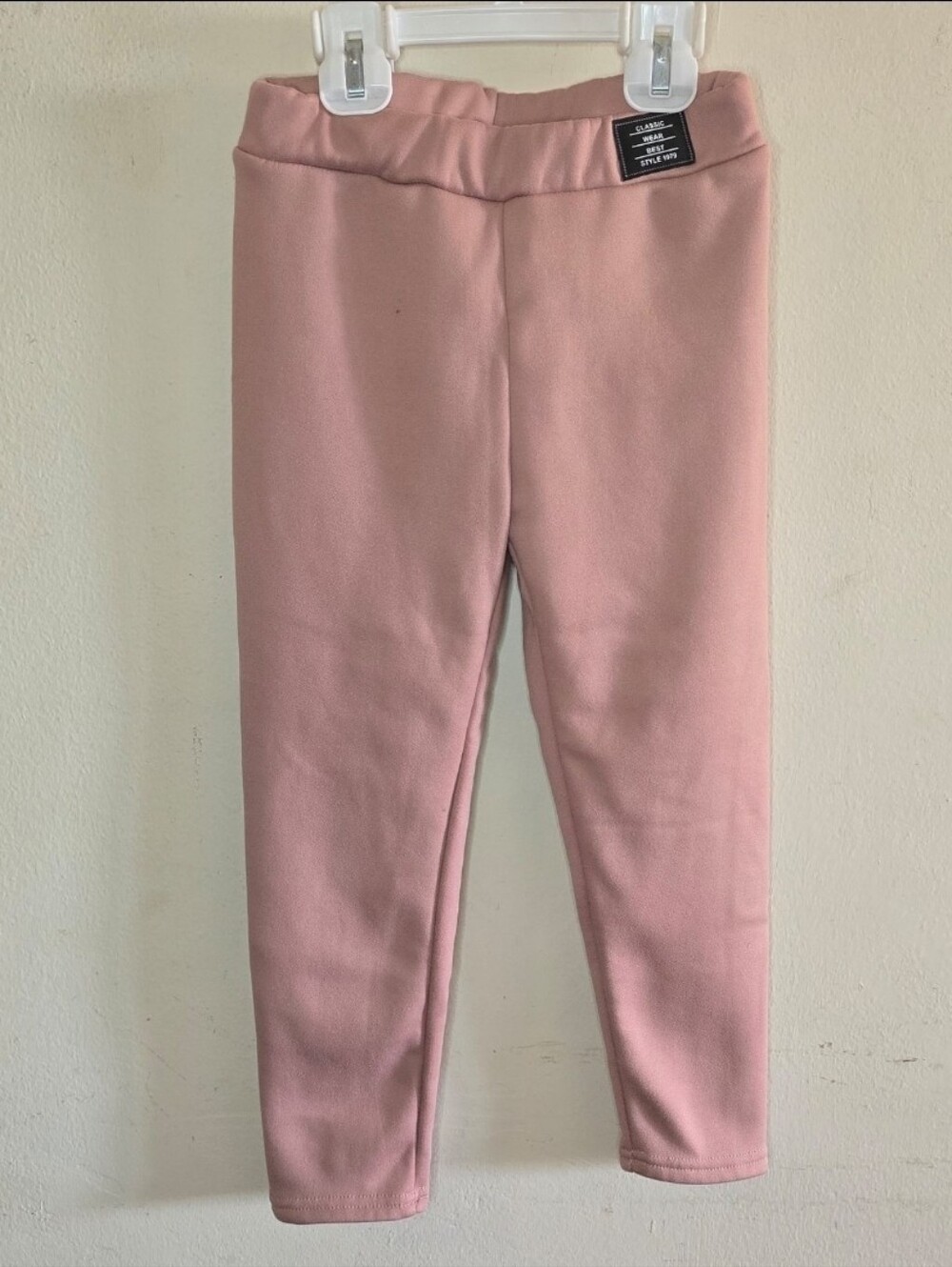 SHEIN Girls Jogger Pants 7Y Pink Fleece Lined Sweatpants Cozy Fall Winter Comfy